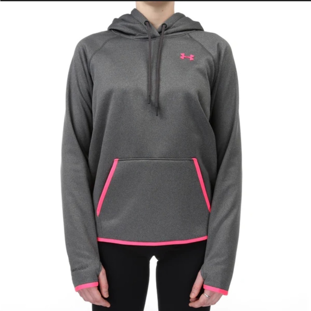 Under Armour Gray and Pink Hooded Jacket